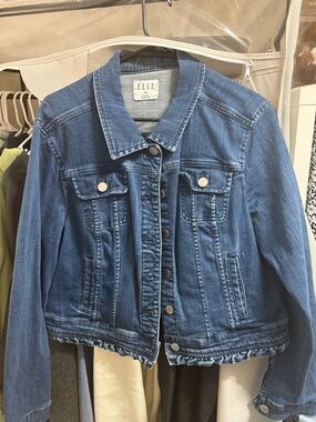 ELLE Ruffled Denim Jacket